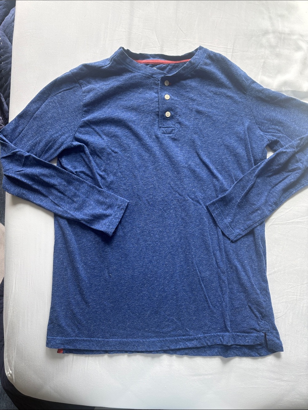 Primary Boys Navy Blue Long-Sleeve Henley Top